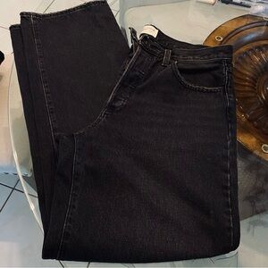 Black Denim Jeans Mid Rise 90’S Baggy size 8R